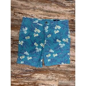 Mens Vineyard Vines Breaker Shorts Size 38 Floral Tropical AOP Blue Beach